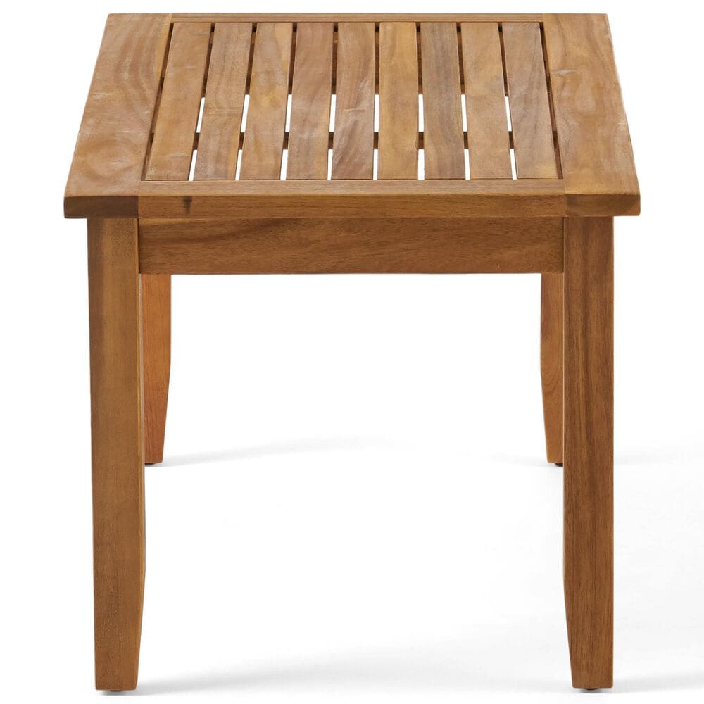 Hearth and Haven Peyton 2-Piece Patio Conversation Set with Beige Cushion in Teak, , large