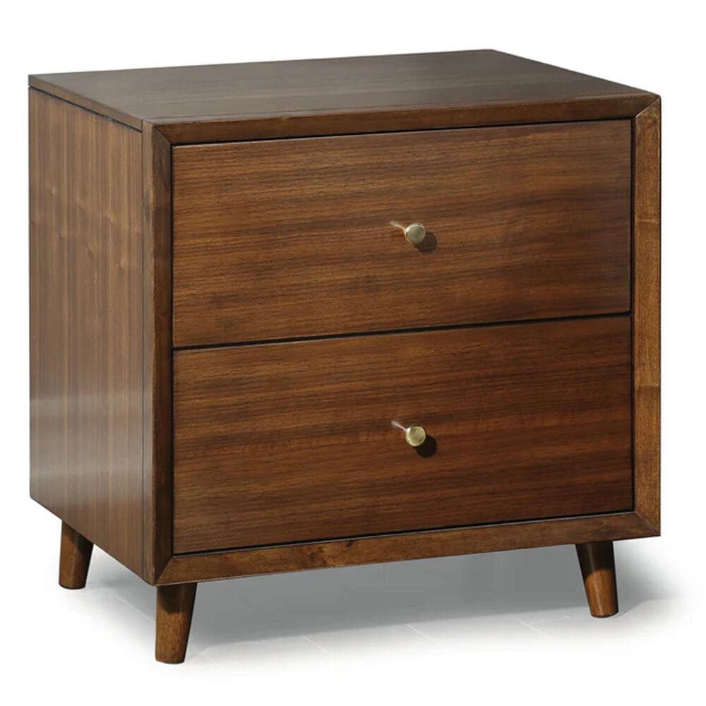 Flexsteel Ludwig 2-Drawer Nightstand in Walnut, , large