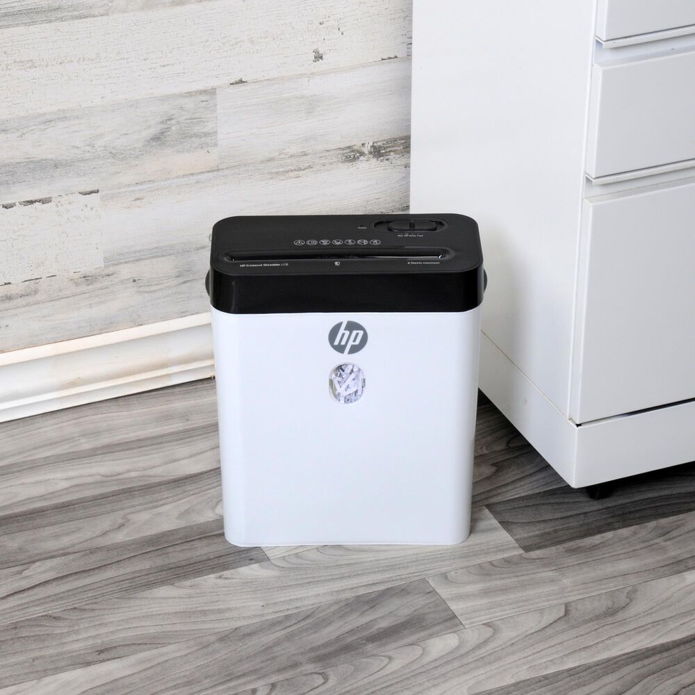 HP LC8 Cross Cut Shredder in White, , large