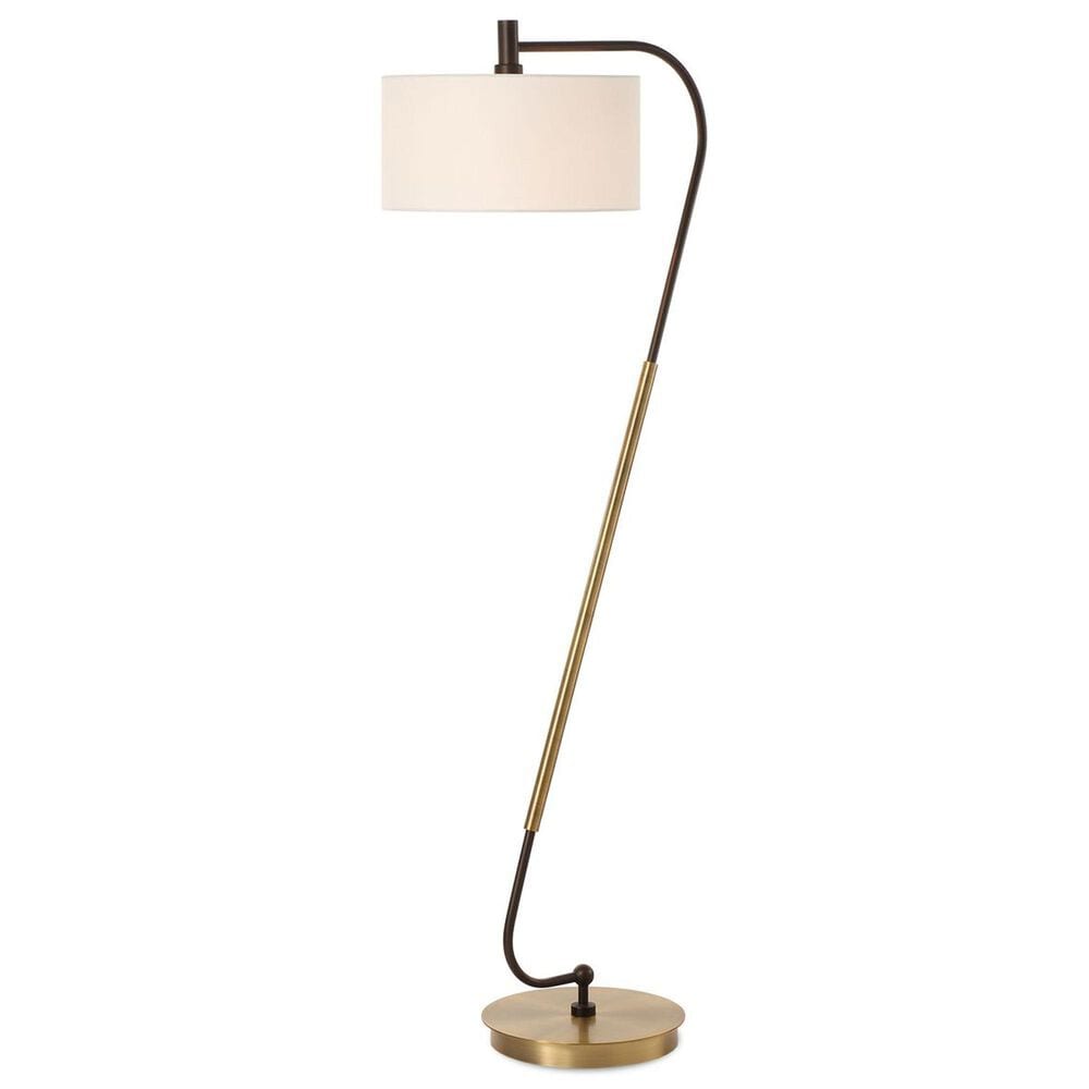 Uttermost Irwin Floor Lamp in Antique Brass and Dark Bronze, , large