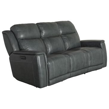 Bassett Conover Power Reclining Sofa with Power Headrest and Lumbar in Blue, , large