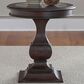 Belle Furnishings Provence Park Round End Table in Chateau Brown, , large