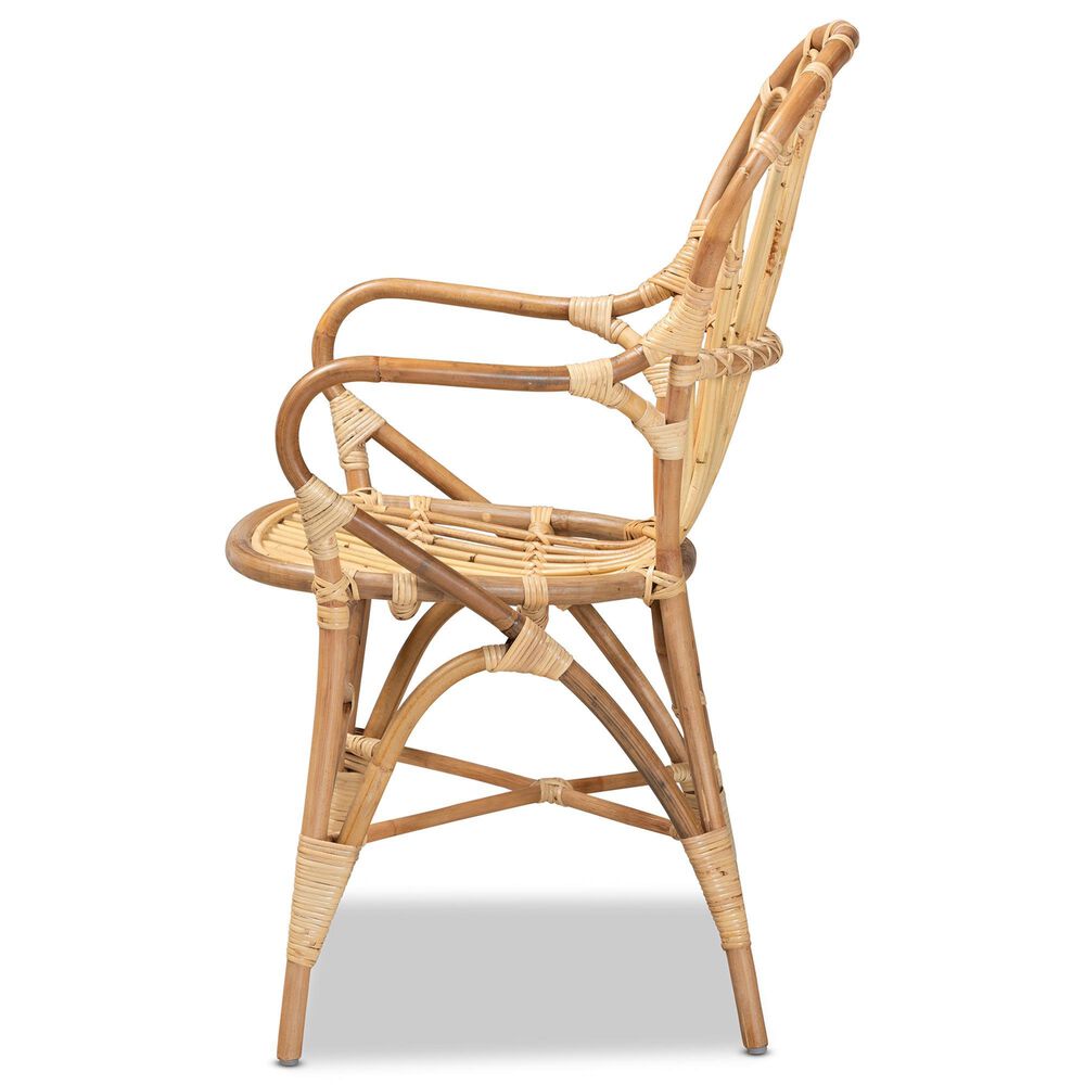 Baxton Studio Sheraton Arm Chair in Natural, , large