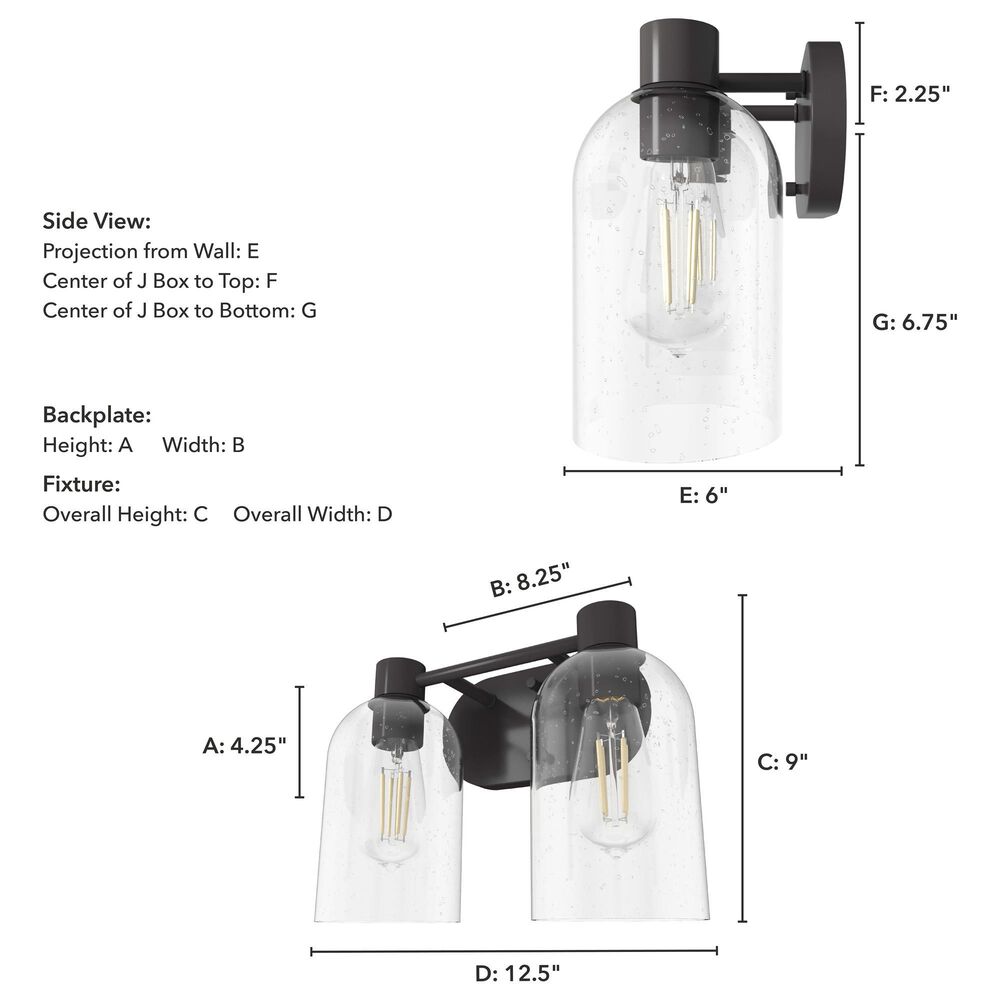 Hunter Lochmeade 2-Light Vanity in Noble Bronze, , large