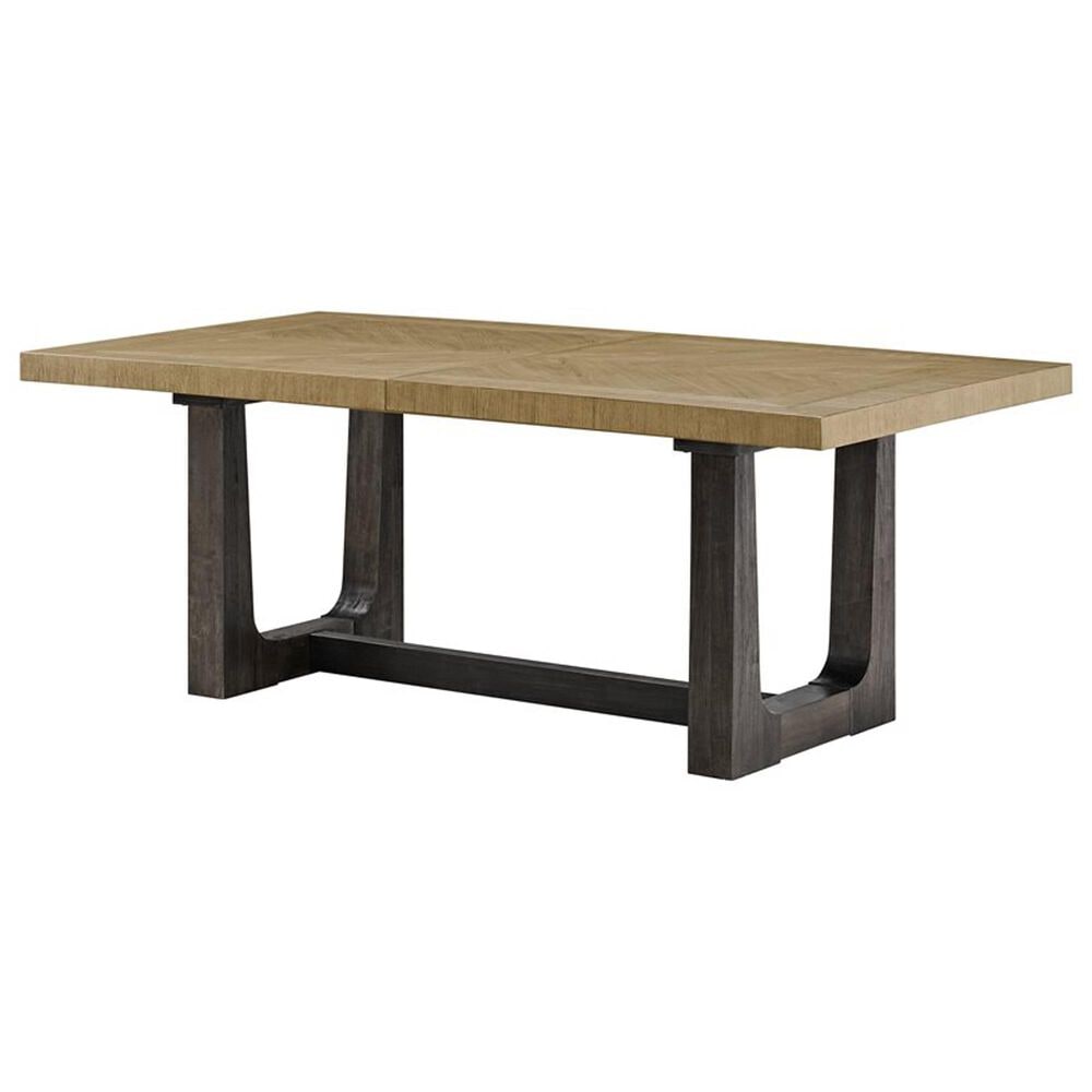 Emerald Home Furnishings Sutton Place Trestle Dining Table in Caramel and Cocoa - Table Only, , large