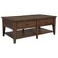 Belle Furnishings Lake House 2-Drawer Cocktail Table in Rustic Brown Oak, , large