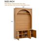 HOMLUX 4-Hook Hall Tree with Entryway Storage Bench in Natural, , large
