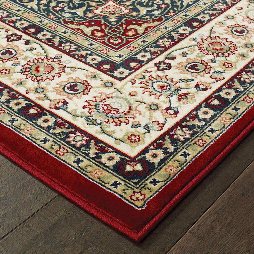 Oriental Weavers Kashan 119N1 7&#39;10&quot; x 10&#39;10&quot; Red Area Rug, , large