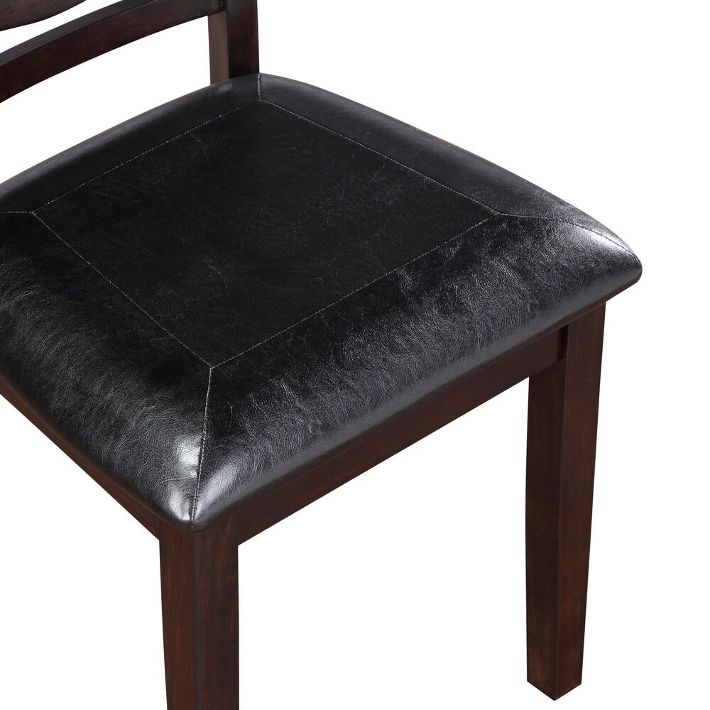 New Heritage Gia 3-Piece Round Drop Leaf Dining Set in Ebony, , large