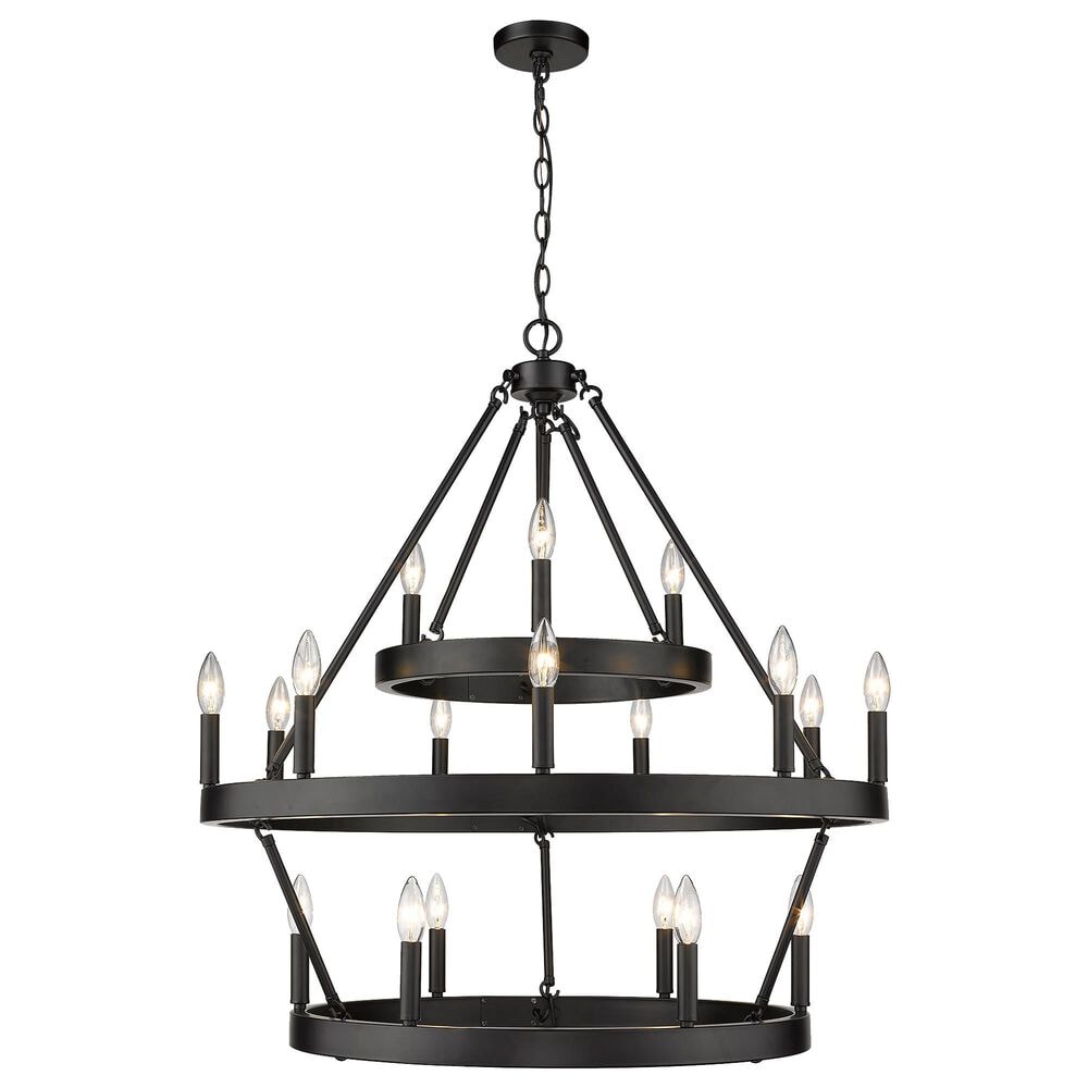 Golden Lighting Alastair 18-Light Chandelier in Matte Black, , large