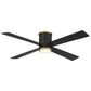 Minka-Aire Falco 54" Flush Mount Ceiling Fan with LED Light in Coal and Soft Brass, , large