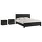 Mayberry Hill South Bend King Panel Bed with Two Nightstands in Black, , large