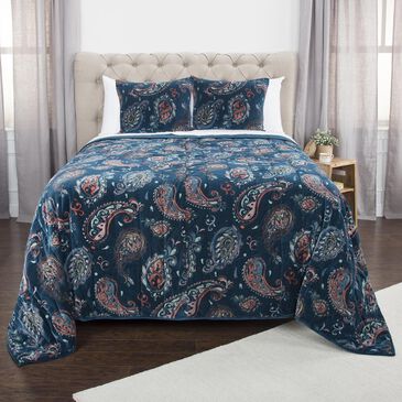 Rizzy Home Evanstar 90" x 92" Quilt in Blue, , large