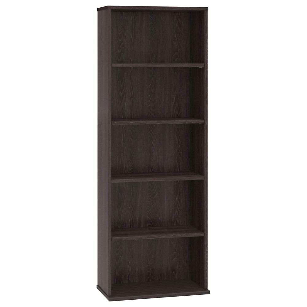 Bush Kensington 5 Shelf Bookcase in Charcoal Gray, , large