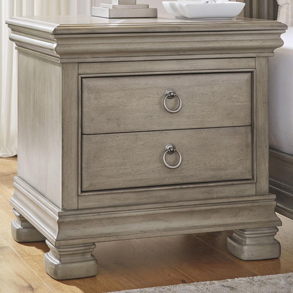 Millenium Lexorne 3-Drawer Nightstand in Light Gray, , large