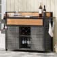 HOMLUX 53" Wicker Outdoor Kitchen Island in Grey, , large