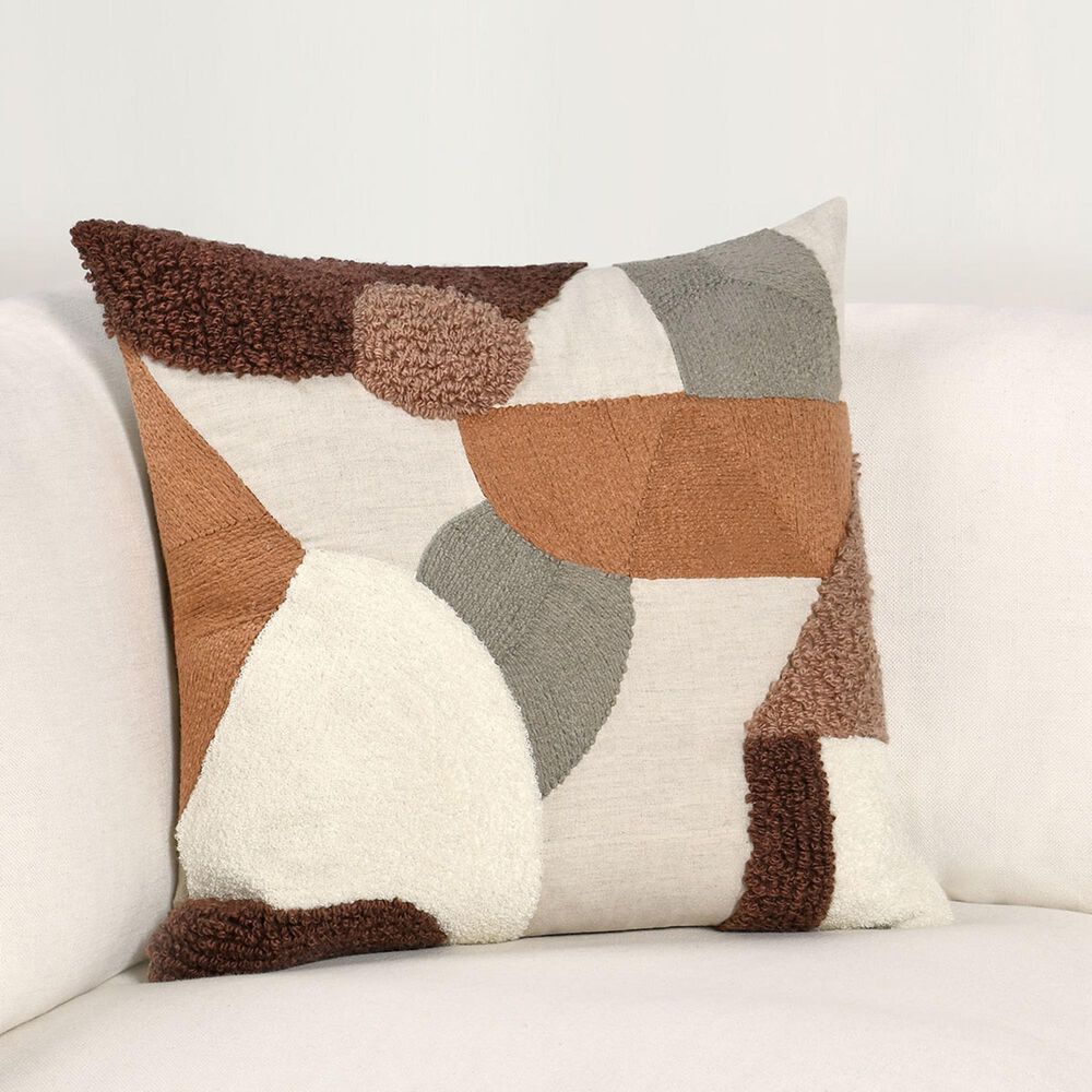 Classic Home Renewed Wallace 22&quot; x 22&quot; Throw Pillow in Orange Spice and Green, , large