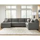 Ashley Clarington 3-Piece Sleeper Left Facing Sectional with Chaise in Greystone, , large