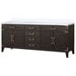 Lexora Home Laurel 80" Double Bathroom Vanity in Brown Oak with White Quartz Top and Rectangular Sinks, , large