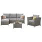 HOMLUX 6-Piece Patio Conversation Set in Dark Gray, , large