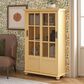 DHP Abbeywood Bookcase with Sliding Glass Doors in Sunlight Yellow, , large