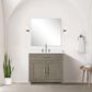 Lexora Home Abbey 36" Single Bathroom Vanity in Black Oak with 2 cm White Quartz Top, Rectangular Sink and 34" Mirror, , large