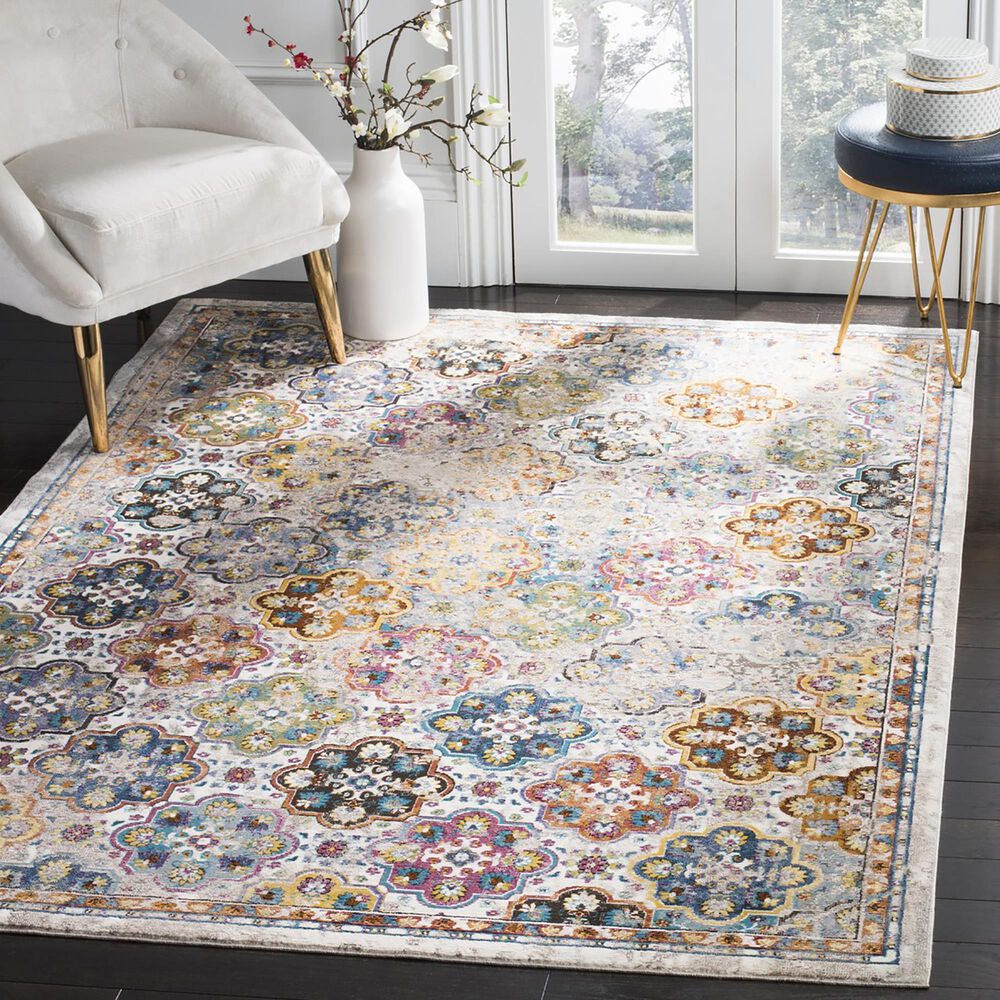 Safavieh Aria 4&#39; x 6&#39; Beige and Multicolor Area Rug, , large