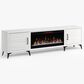 Endress International Malibu 95" Fireplace TV Stand in White, , large