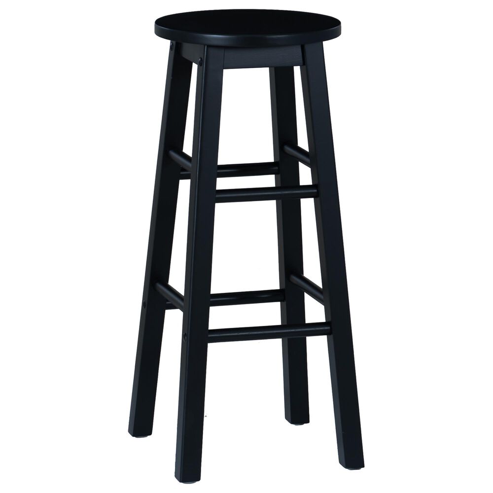 Linon Home Decor Abby 29" Bar Stool in Black, , large
