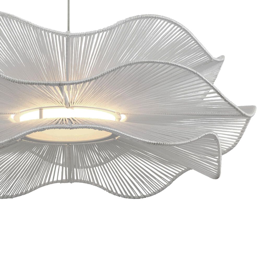 Golden Lighting Whisper 24" 1-Light LED Pendant in Matte White, , large