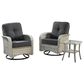 HOMLUX 3-Piece Patio Conversation Set in Black, , large