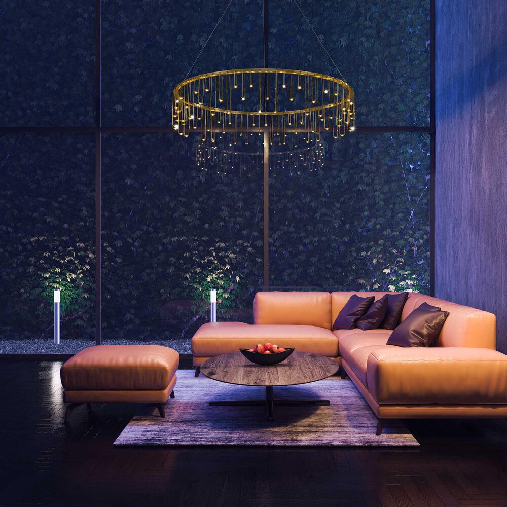 Golden Lighting Lucerna 39" 1-Light LED Chandelier in Gold, , large