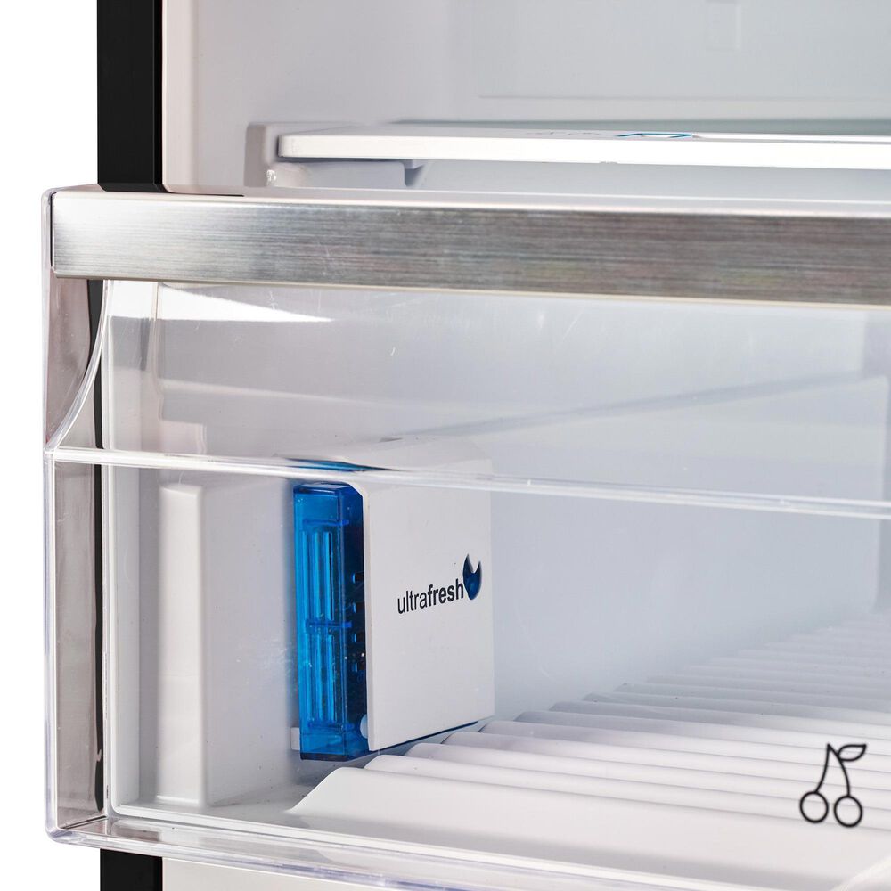 Unique Appliances Classic Retro 17 Cu. Ft Bottom Mount Refrigerator in Midnight Black, , large