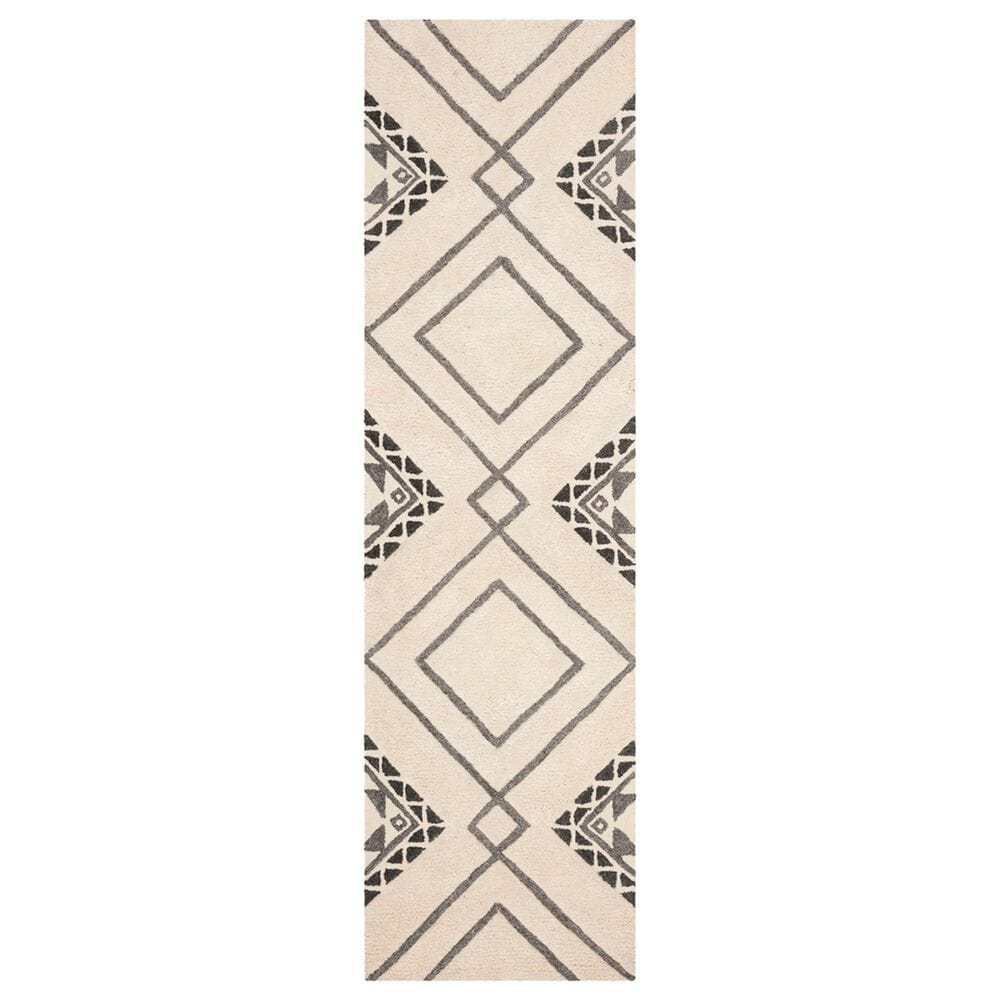 Safavieh Casablanca CSB301A 2'3" x 8' Ivory and Grey Runner, , large