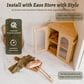 HOMLUX Large Slat Arch-Door Bread Box in Brown, , large