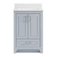 37B Lucerne 24" Single Bathroom Vanity Cabinet in Soft Blue with Marble Top and Backsplash, , large