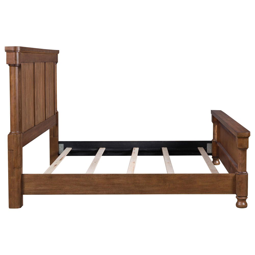 Ashley Rowlenstown King Panel Bed with Dresser, Chest, and Two Nightstands in Brown, , large