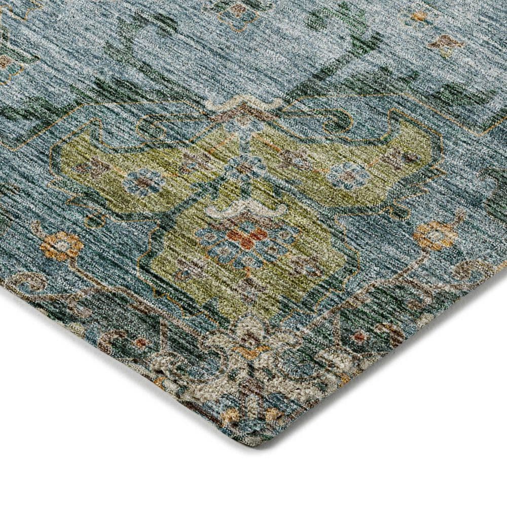 Dalyn Rug Company Silk Road Aqua, Ivory, Beige, Blue, Gold, Aloe and Gray 5&#39; x 7&#39;6&quot; Area Rug, , large