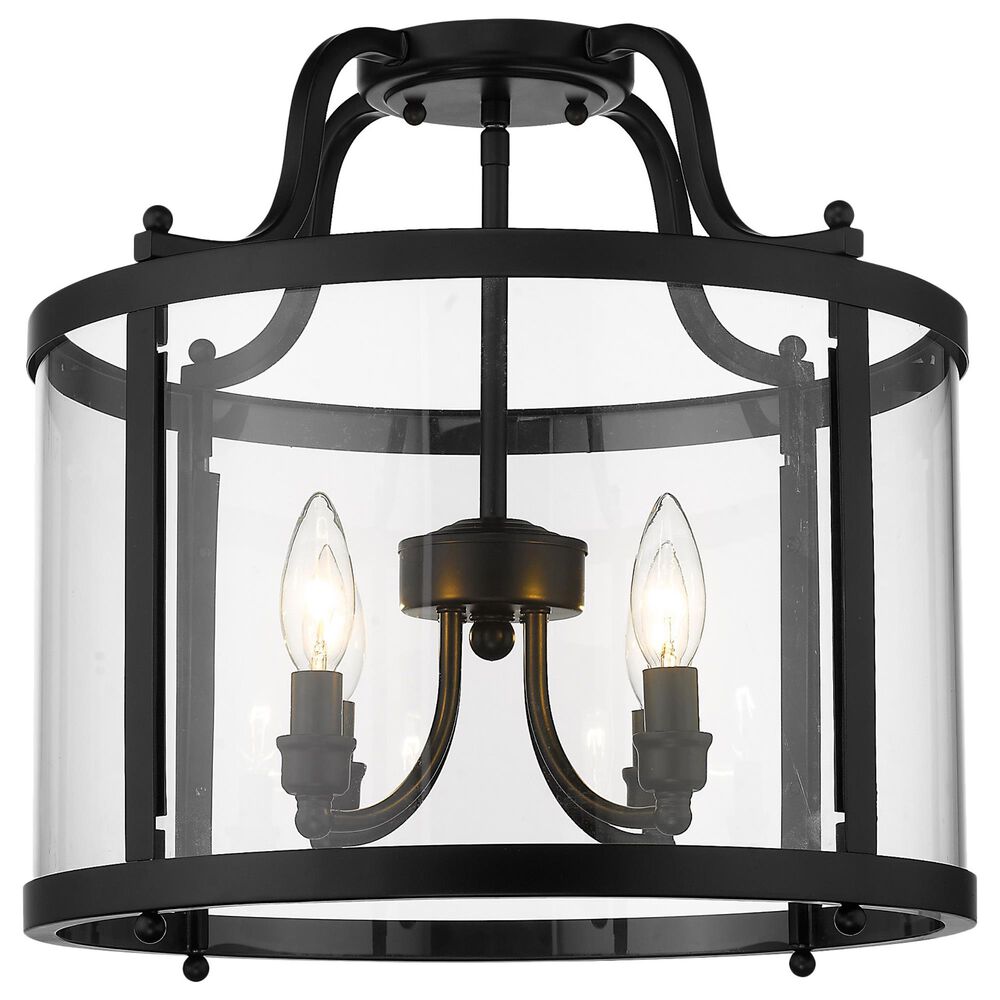Golden Lighting Payton Semi-Flush in Matte Black, , large
