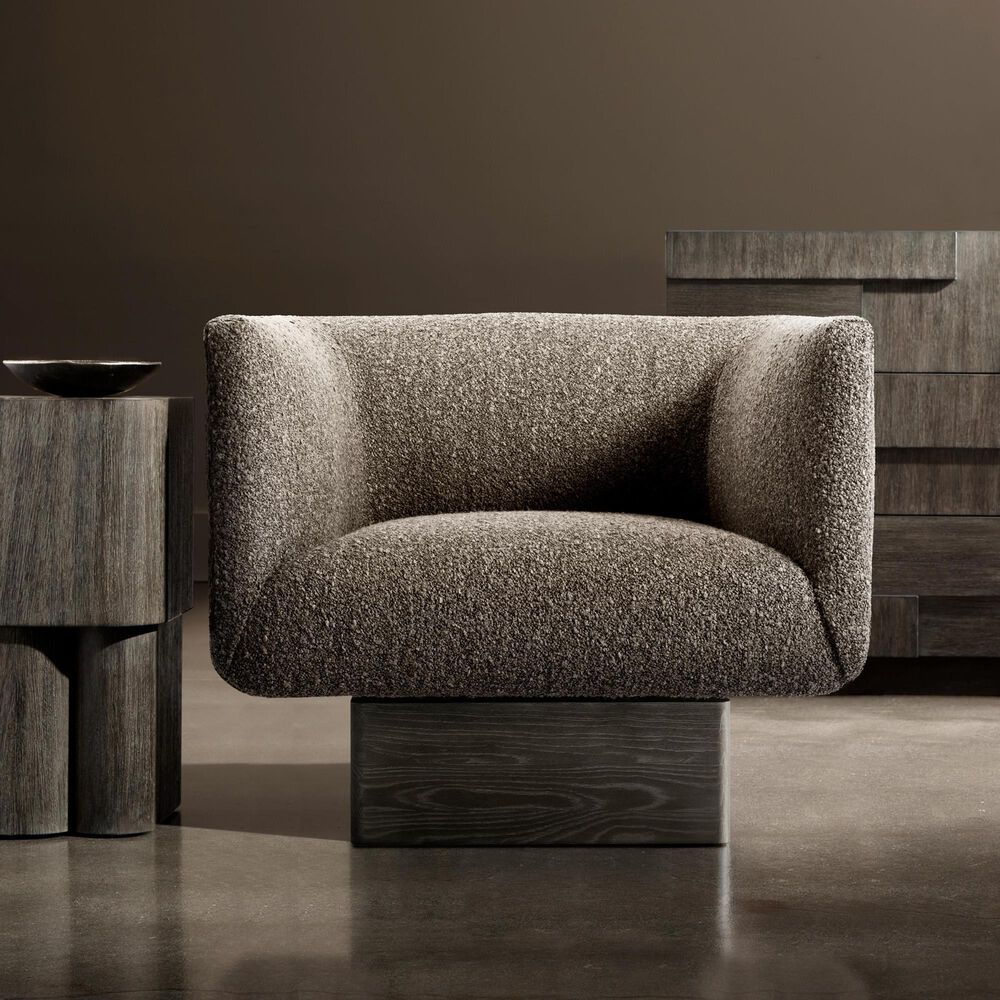 Bernhardt Marni Swivel Chair in Charcoal, , large