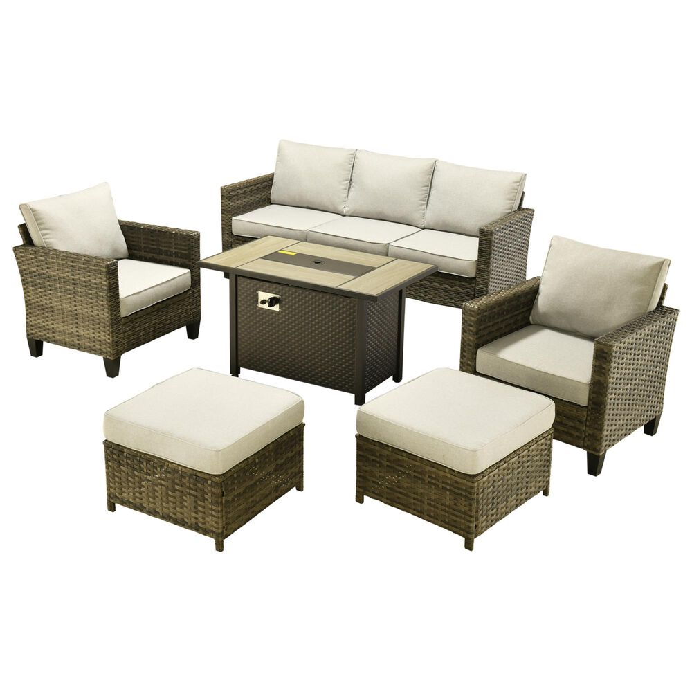 HOMLUX 6-Piece Patio Set in Gray, , large