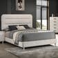 Crown Mark Nyomi King Upholstered Panel Bed in White, , large