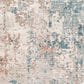 Surya Carlisle 5"3" Round Pale Blue, Dusty Pink, Medium Brown, Cream and Charcoal Area Rug, , large