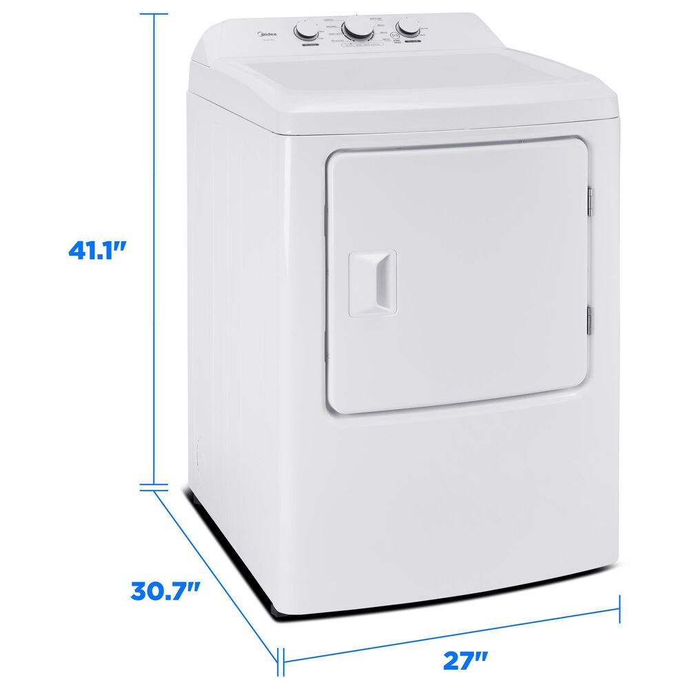 Midea 7 Cu. Ft. Front Load Electric Dryer in White, , large