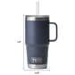 YETI Rambler 25 Oz Straw Mug with Straw Lid in Papaya, , large