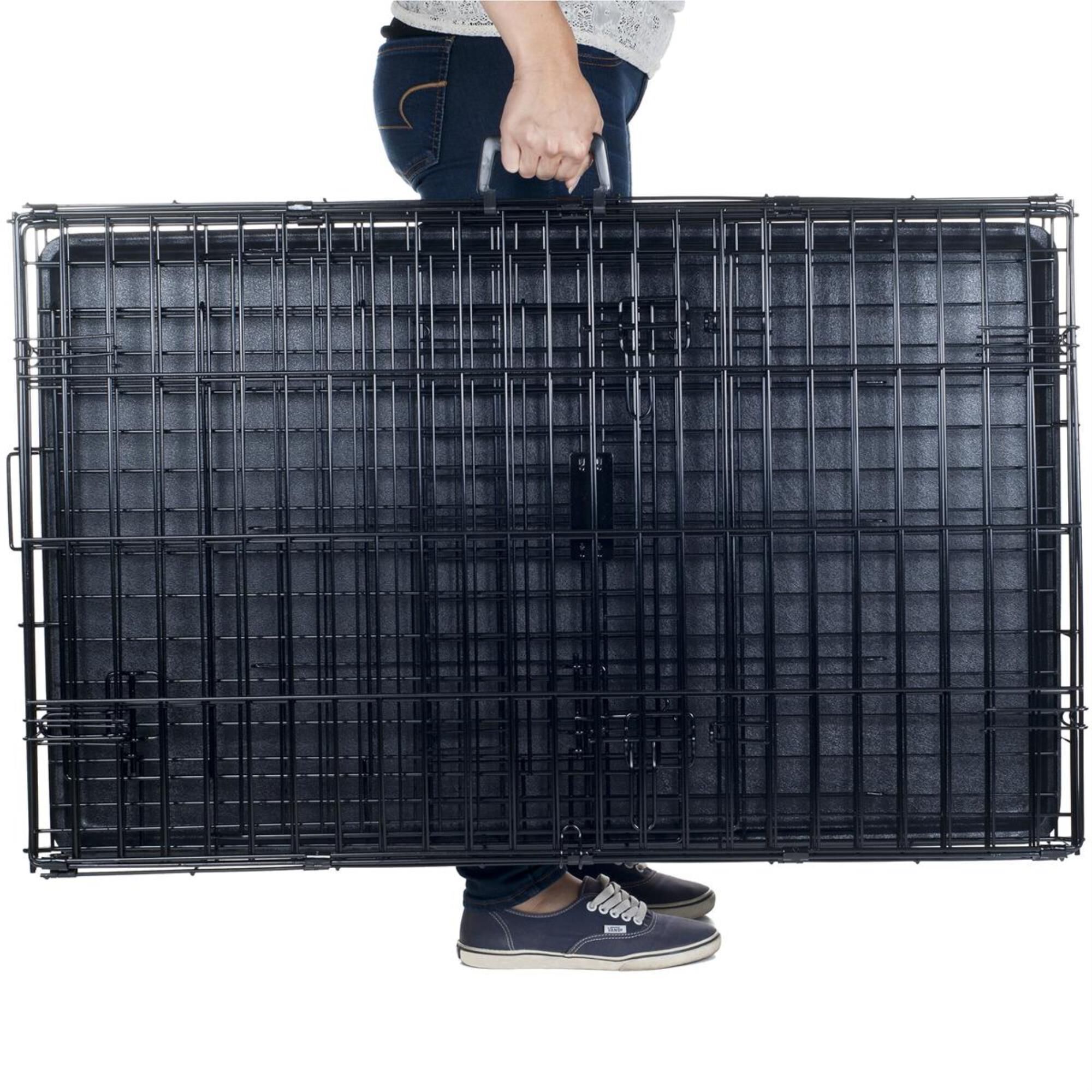 Timberlake Large 2 Door Foldable Dog Crate Cage in Black NFM