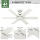 Hunter Kennicott 44" Outdoor Ceiling Fan in Fresh White, , large