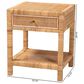 Baxton Studio Adelia 1-Drawer Nightstand in Natural Brown, , large
