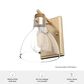 Hunter Van Nuys 1-Light Wall Sconce in Alturas Gold, , large