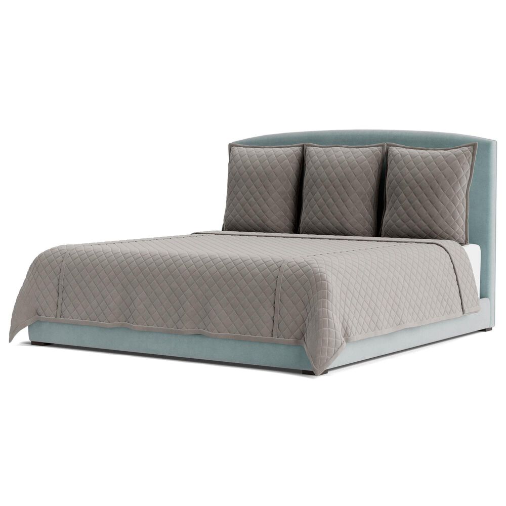 Ann Gish 4-Piece King Velvet Coverlet Set in Grey, , large